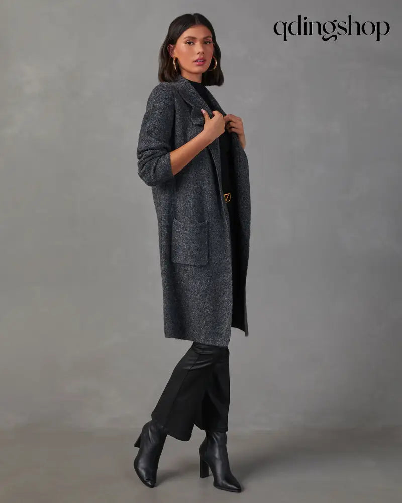 Alexia Pocketed Duster Cardigan - Cardigan