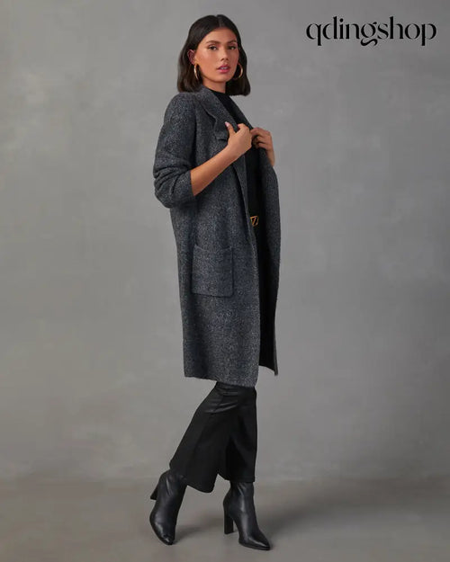 Alexia Pocketed Duster Cardigan - Cardigan