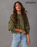 Campfire Knit Sweater - Olive / XS - Long Sleeve Sweater