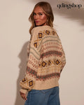 Dream Maker Abstract Knit Cardigan - Cardigan