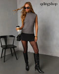 Felmena Cable Knit Sleeveless Sweater - Sleeveless Sweater