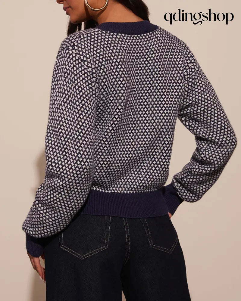 Spot On Abstract Contrast Cardigan - Cardigan