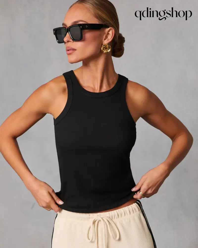 Veneta Ribbed Tank Top - Sleeveless Top